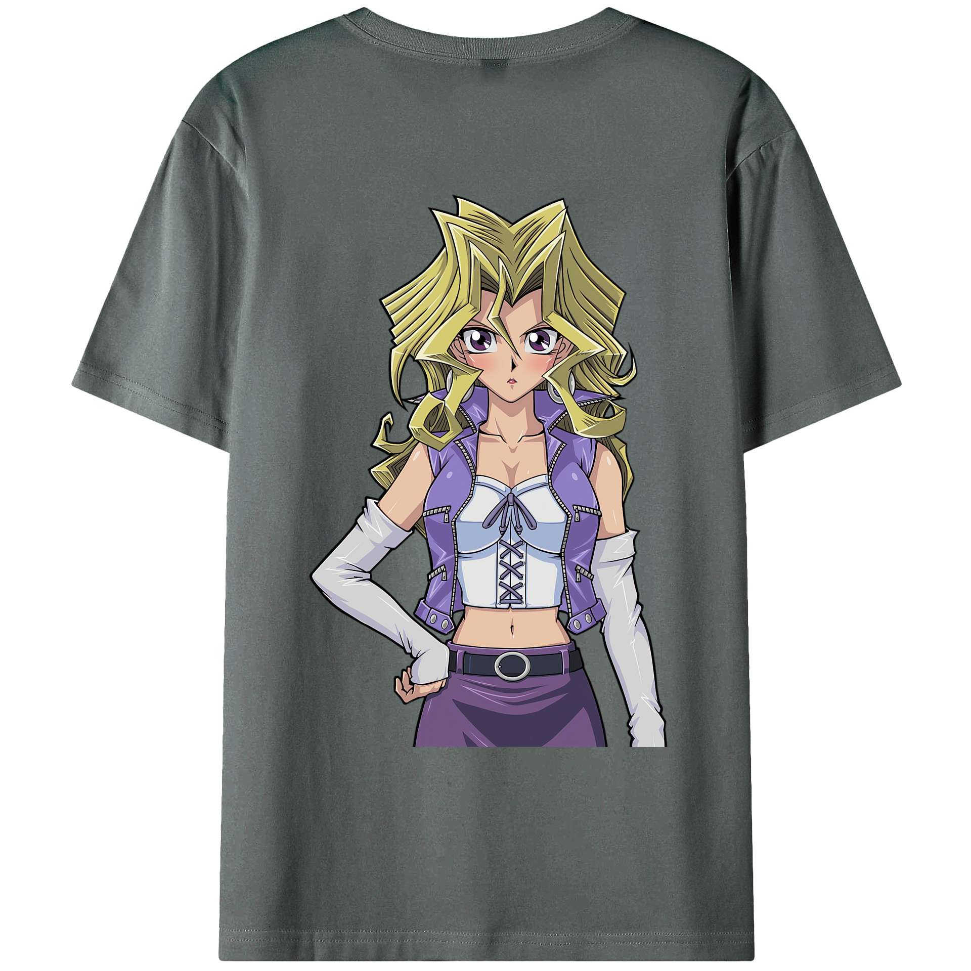 （画像用） 遊☆戯☆王 Yu-Gi-Oh! 綿100％ メンズ半袖Tシャツ（バックプリント） 通気性
